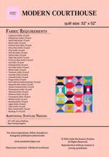 Load image into Gallery viewer, Modern Courthouse Quilt pattern - PDF Download