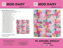 Load image into Gallery viewer, Mod Daisy quilt pattern - paper pattern
