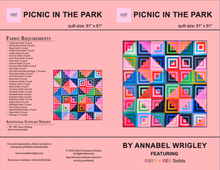 Load image into Gallery viewer, Picnic in the park quilt pattern solid version - PDF download
